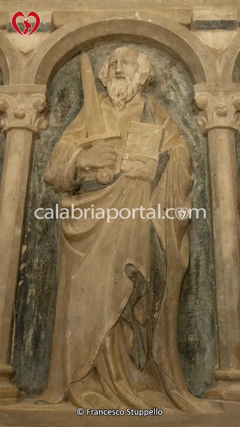 Figura di San Paolo sul Basamento del Mausoleo di Filippo di Sangineto ad Altomonte