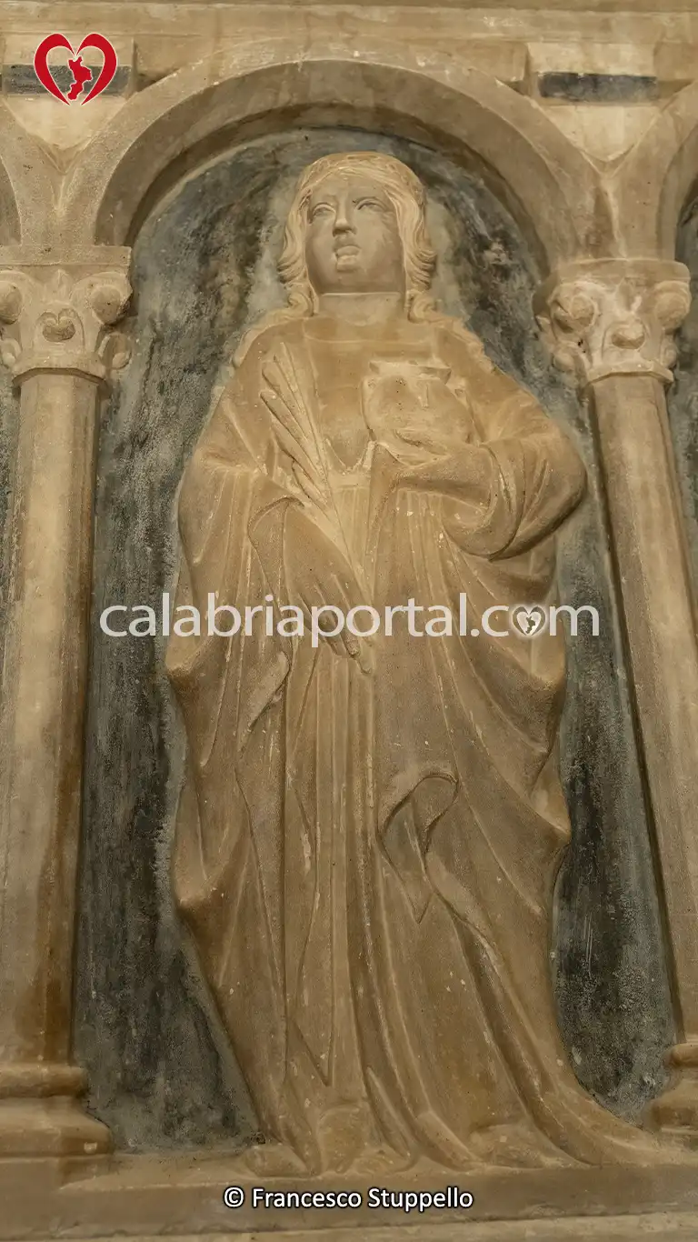Figura di Santa Caterina sul Basamento del Mausoleo di Filippo di Sangineto ad Altomonte