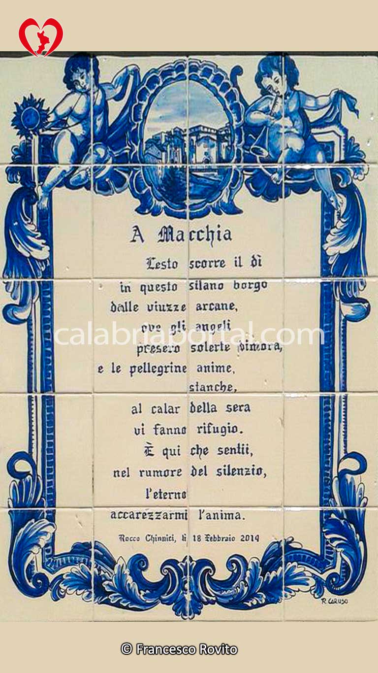 Poesia su Maiolica dedicata a Macchia di Casali del Manco (CS)