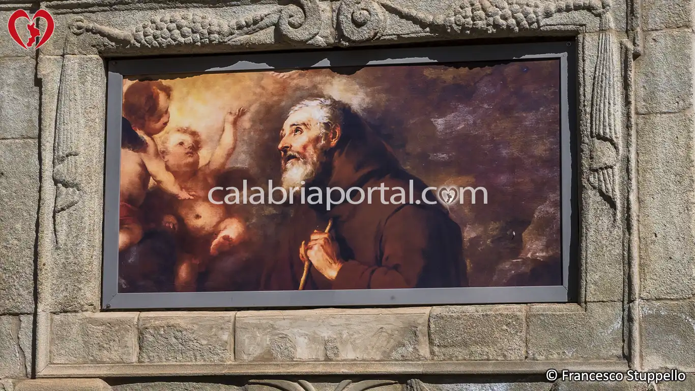 Dipinto di San Francesco presso la Fontana dei Sette Canali a Paola (CS)