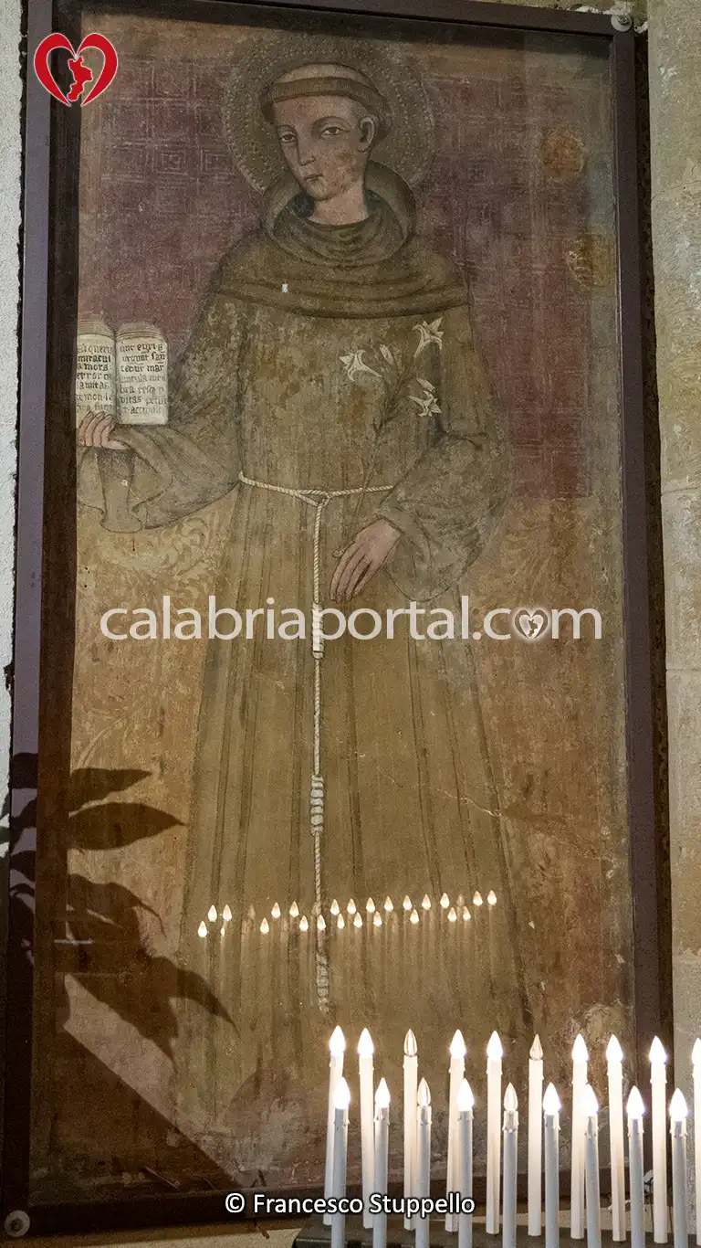 Affresco di Sant'Antonio da Padova nella Chiesa della Riforma a San Marco Argentao