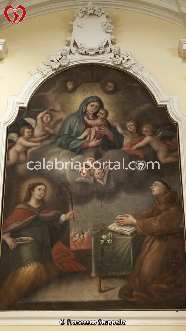 Dipinto della Madonna del Carmelo e Santi della Chiesa di San Pietro Apostolo a Tortora
