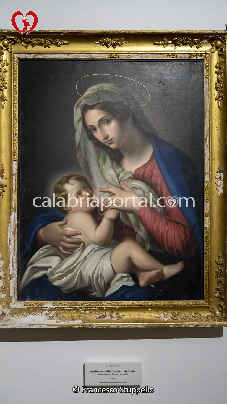 Madonna delle Grazie o del Latte di L. Amodio al Museo Civico di Altomonte (CS) Madonna delle Grazie o del Latte di L. Amodio al Museo Civico di Altomonte (CS)