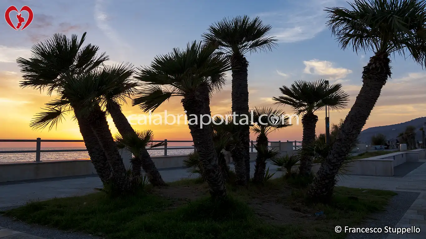 Scorcio del Lungomare di Cetraro Marina al Tramonto