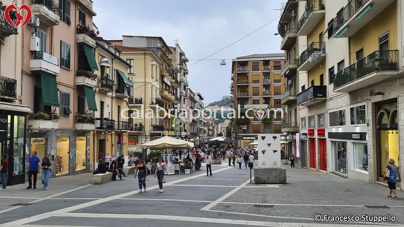 Scorcio di Corso Mazzini a Cosenza