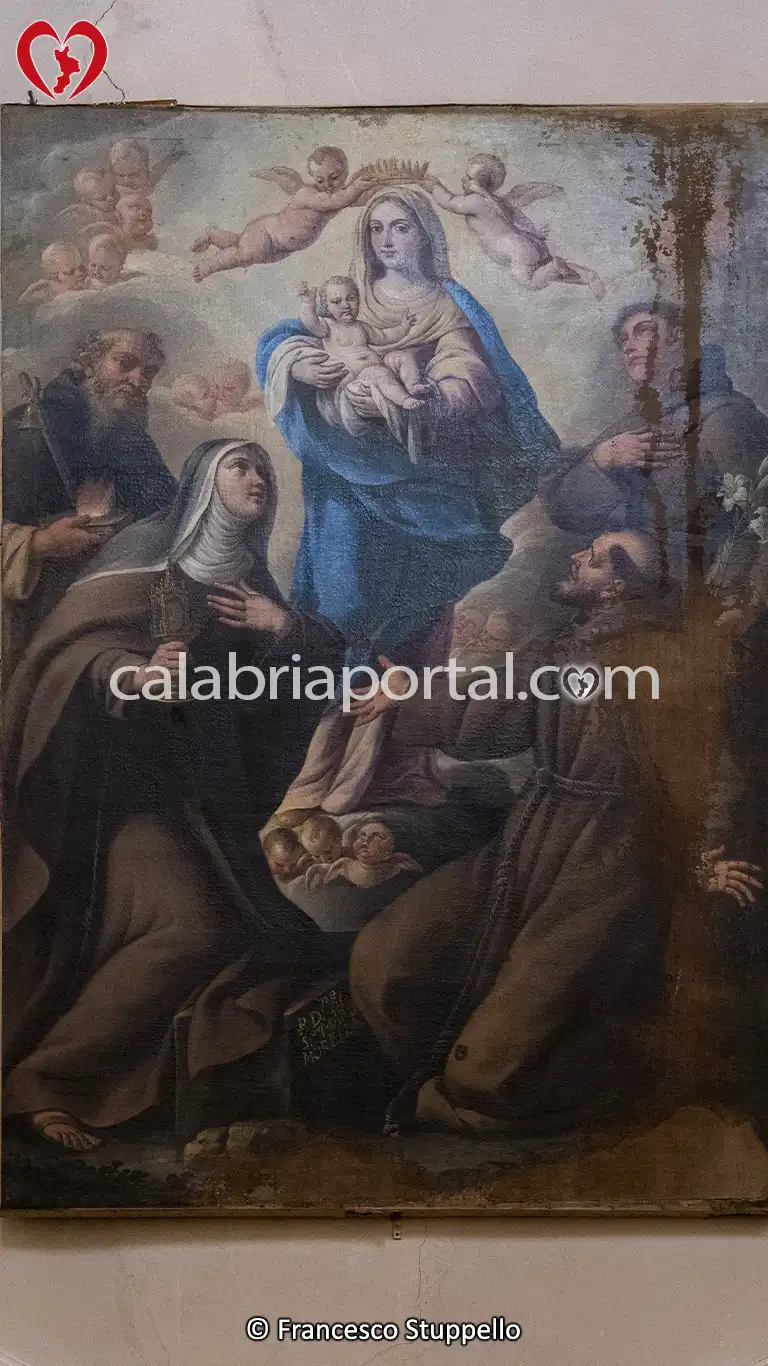 Madonna con Bambino, Angeli e Santi di Giuseppe Castellano Chiesa Matrice di Fiumefreddo Bruzio