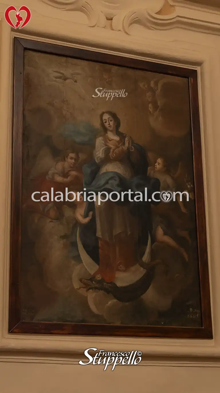 Dipinto dell'Annunciazione del '600 della Chiesa di Santa Maria del Piano a Maierà Dipinto dell'Annunciazione del '600 della Chiesa di Santa Maria del Piano a Maierà
