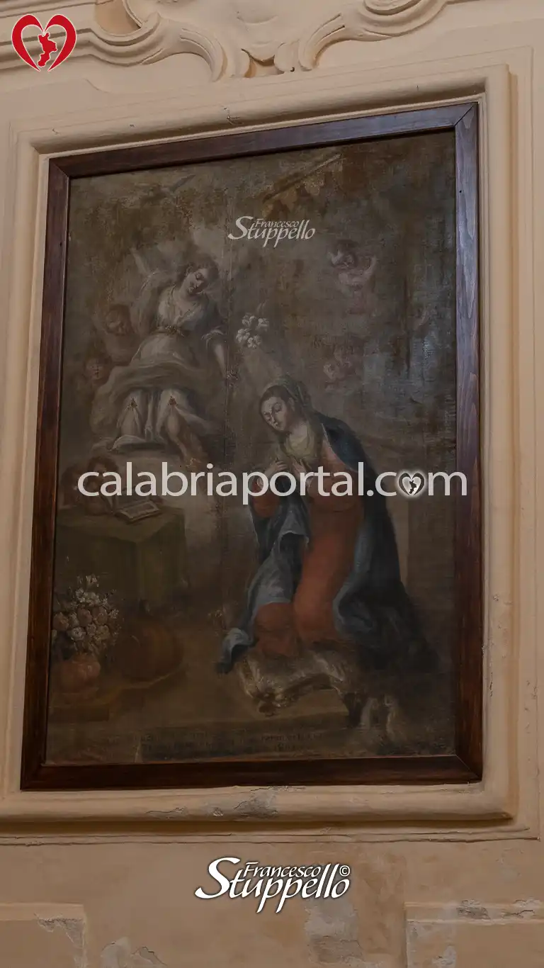 Dipinto dell'Annunciazione del 1804 di Luca Giordano della Chiesa di Santa Maria del Piano a Maierà Dipinto dell'Annunciazione del 1804 di Luca Giordano della Chiesa di Santa Maria del Piano a Maierà