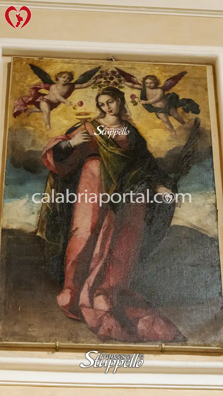 Dipinto del '600 raffigurante Santa Lucia della Chiesa Matrice di San Giovanni Battista a Orsomarso