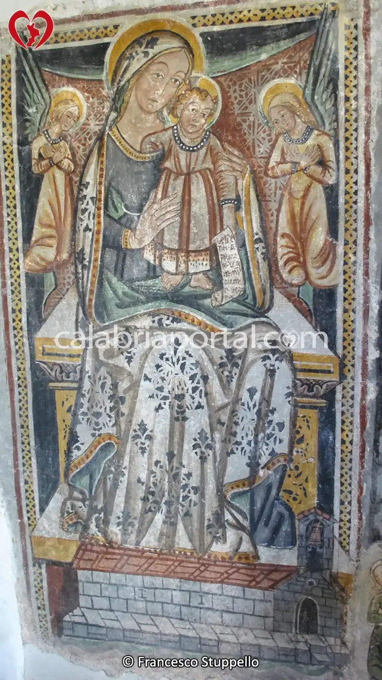 Affresco di Santa Maria di Costantinopoli della Cappella di Santa Sofia a Papasidero