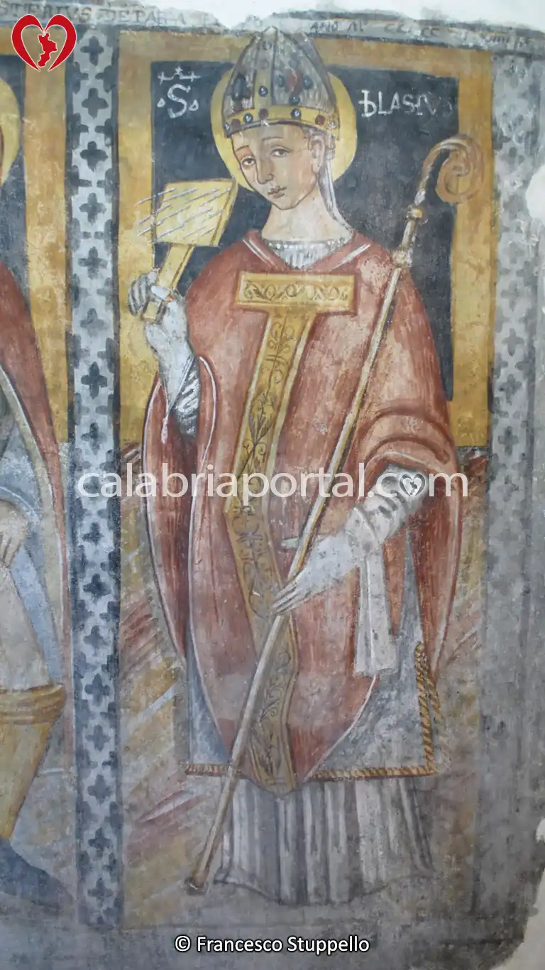 Affresco di San Biagio della Cappella di Santa Sofia a Papasidero