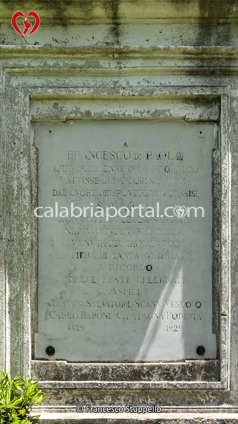 Lapide Commemorativa de La Benedetta a San Marco Argentano (CS) Lapide Commemorativa de La Benedetta a San Marco Argentano (CS)