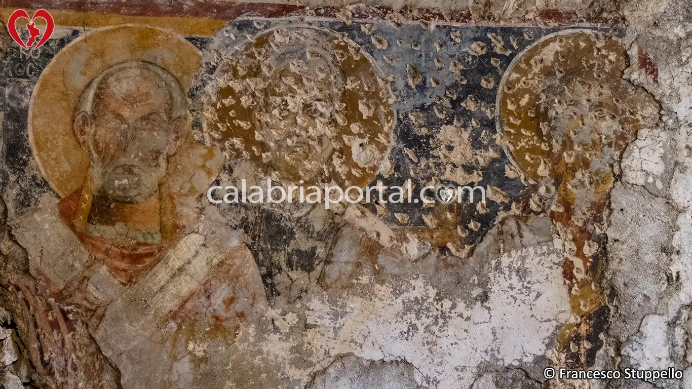 Affresco di San Nicola e San Giovanni Battista della Chiesa dello Spedale a Scalea (CS)
