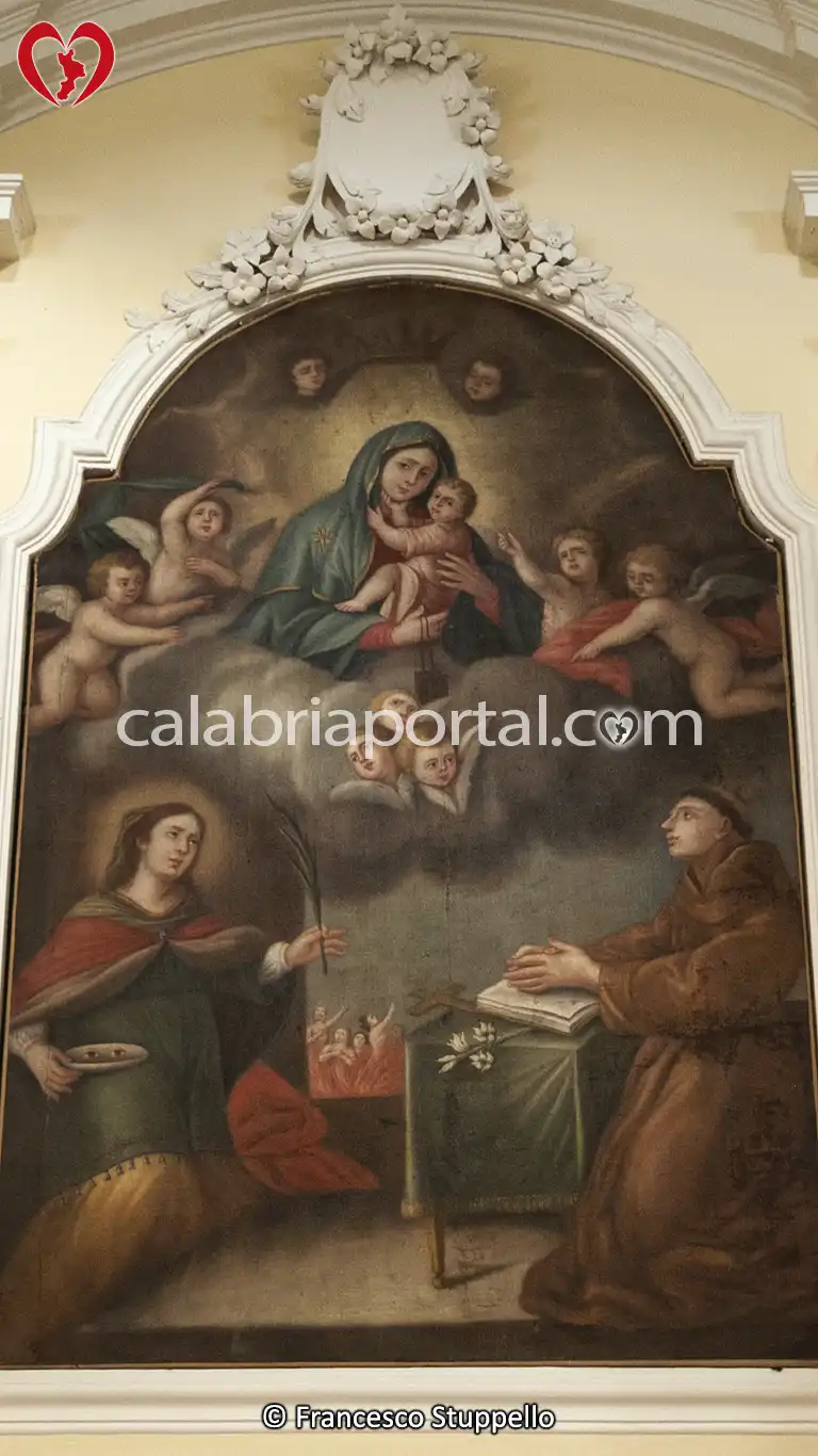 Dipinto della Madonna del Carmelo e Santi della Chiesa di San Pietro Apostolo a Tortora Dipinto della Madonna del Carmelo e Santi della Chiesa di San Pietro Apostolo a Tortora