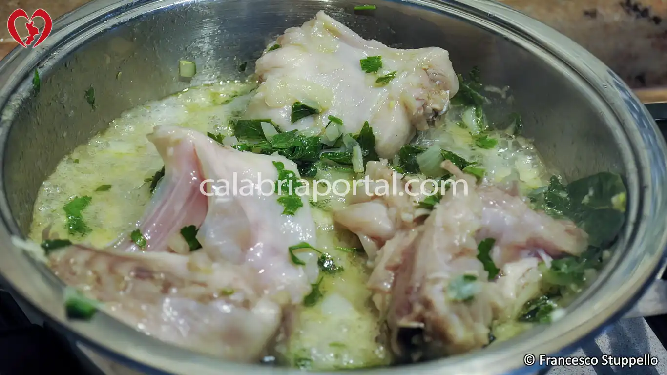 Ricetta del Coniglio all'Aceto alla Calabrese: la cottura