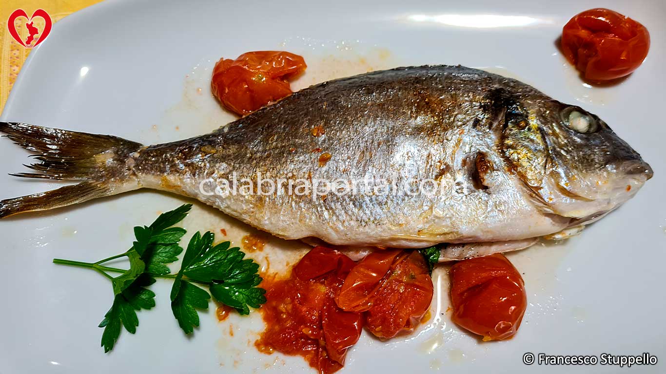 Ricetta dell'Orata ala Forno alla Calabrese Ricetta dell'Orata ala Forno alla Calabrese