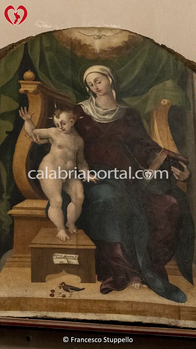 La Madonna col Bambino di Pietro Negroni, Chiesa Madre di Santa Maria cum Adnexis di Fiumefreddo Bruzio