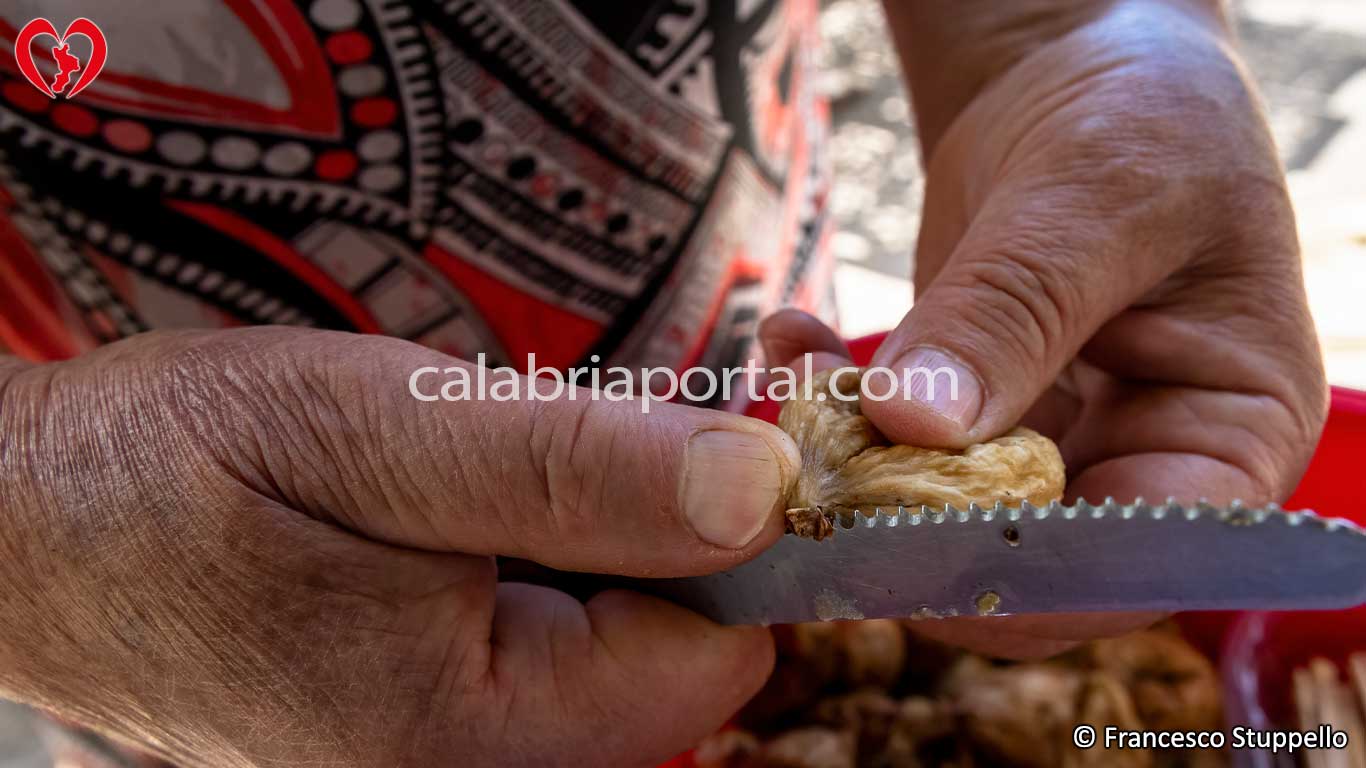Ricetta per i Fichi Secchi a Treccia: Rimuovere il picciolo del frutto Ricetta per i Fichi Secchi a Treccia: Rimuovere il picciolo del frutto